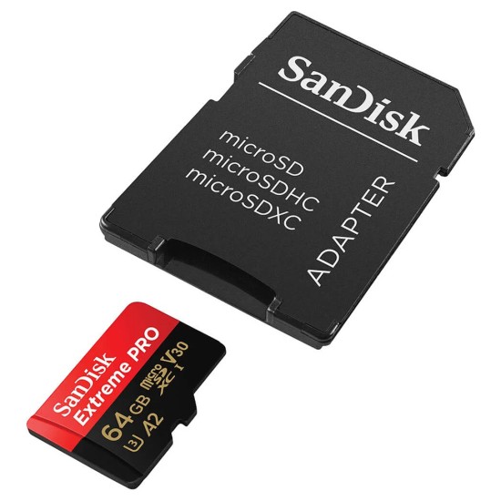 Card de Memorie, 64GB, MicroSDXC - SanDisk Extreme Pro (SDSQXCU-064G-GN6MA) - Red