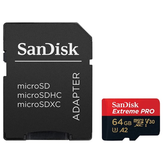 Card de Memorie, 64GB, MicroSDXC - SanDisk Extreme Pro (SDSQXCU-064G-GN6MA) - Red