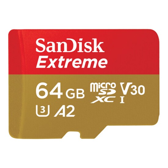 Card de Memorie, 64GB, MicroSDXC - SanDisk Extreme(SDSQXAH-064G-GN6MA) - Black