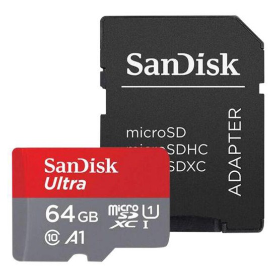 Card de Memorie, 64GB, MicroSDXC - SanDisk (SDSQUAB-064G-GN6MA) - Red