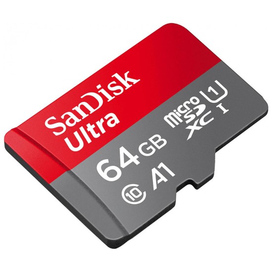 Card de Memorie, 64GB, MicroSDXC - SanDisk (SDSQUAB-064G-GN6MA) - Red