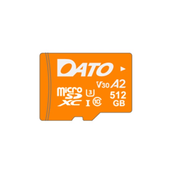 Card de Memorie cu Adaptor, Micro SDXC, 512GB, U3, A2, V30 - Dato Advance (DTTF512GU3A2V30A) - Black