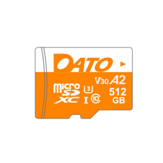 Card de Memorie cu Adaptor, Micro SDXC, 512GB, U3, A2, V30 - Dato Advance+ (DTTF512GU3A2V30AP) - Black