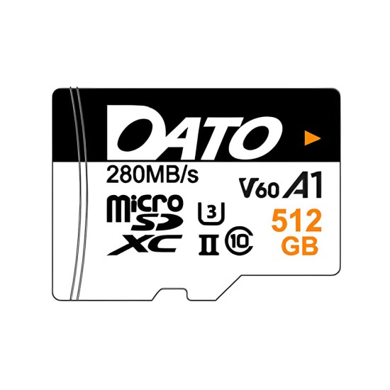 Card de Memorie, Micro SDXC, 512GB, U3, A1, V60 - Dato Lightening (DTTF512GU3A1V60U2A) - White