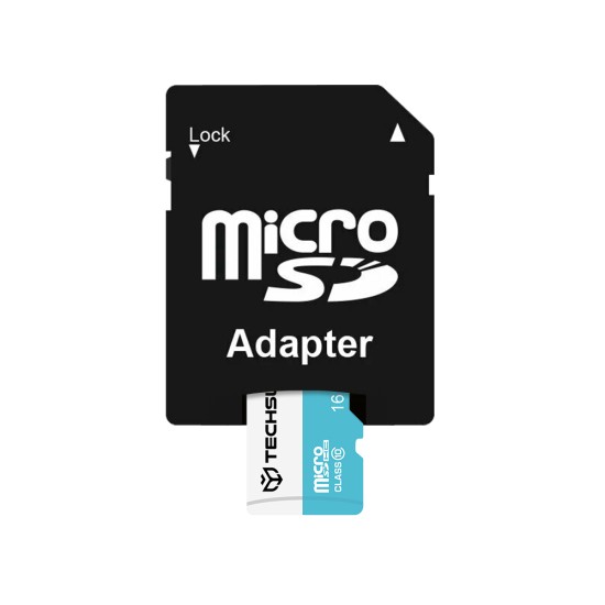 Card de Memorie MicroSDHC 16GB + Adaptor - Techsuit - Black