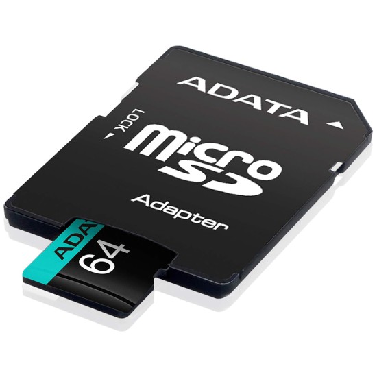 Card de Memorie MicroSDHC 64GB - Adata (AUSDX64GUI3V30SA2-RA1) - Black