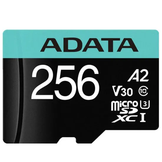 Card de Memorie MicroSDHXC 256GB - Adata (AUSDX256GUI3V30SA2-RA1) - Black Card de Memorie MicroSDHXC 256GB - Adata (AUSDX256GUI3V30SA2-RA1) - Black