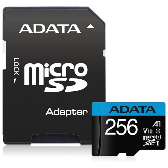 Card de Memorie MicroSDHXC 256GB - Adata (AUSDX256GUICL10A1-RA1) - Black