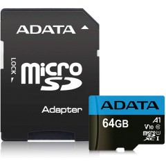 Card de Memorie MicroSDHXC 64GB - Adata (AUSDX64GUICL10A1-RA1) - Black Card de Memorie MicroSDHXC 64GB - Adata (AUSDX64GUICL10A1-RA1) - Black