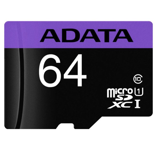 Card de Memorie MicroSDXC 64GB - Adata (AUSDX64GUICL10-RA1) - Black