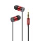 Casti Audio cu Fir si Microfon, Jack 3.5mm, 1.2m - Usams EP-46 Mini (HSEP4602) - Red