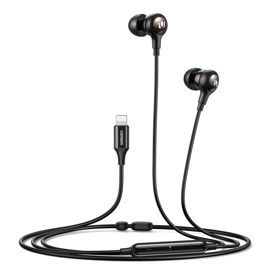 Casti Audio cu Fir - Ugreen Stereo Earphones (30631) - Black