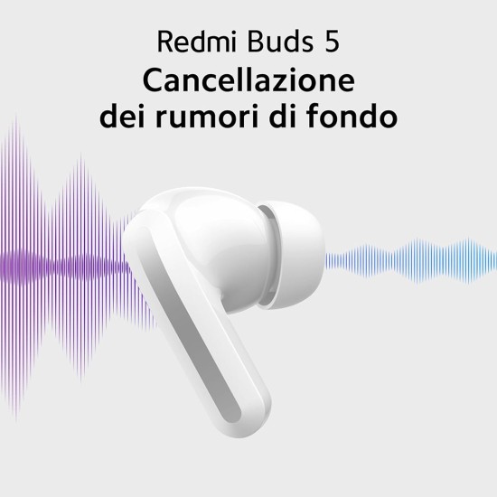 Casti Bluetooth 5.3, ANR - Xiaomi Redmi Buds 5 (BHR7628GL) - White