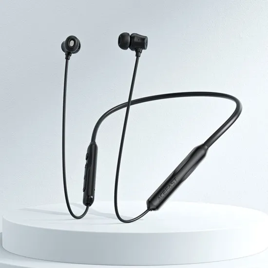 Casti Bluetooth, Behind the Head, Neckband, IPX4, 300mAh - Acefast (N3) - Black
