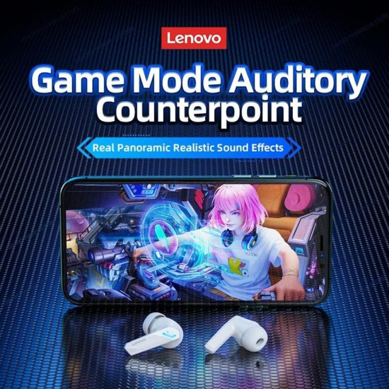 Casti Bluetooth pentru Gaming, Dual Mode, HD Calls- Lenovo GM2 Pro - Black