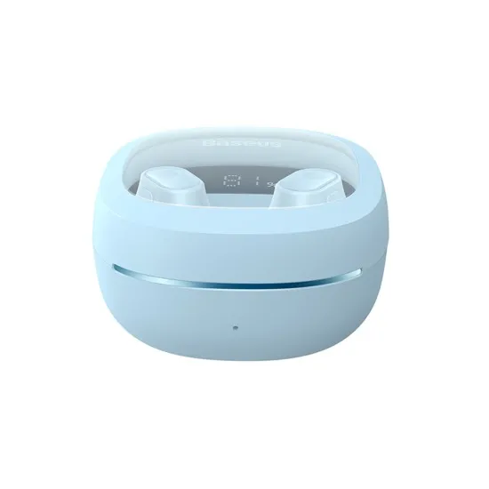 Casti Bluetooth V5.3 cu Smart Display, TWS - Baseus WM02+ (NGTW370303) - Blue Casti Bluetooth V5.3 cu Smart Display, TWS - Baseus WM02+ (NGTW370303) - Blue