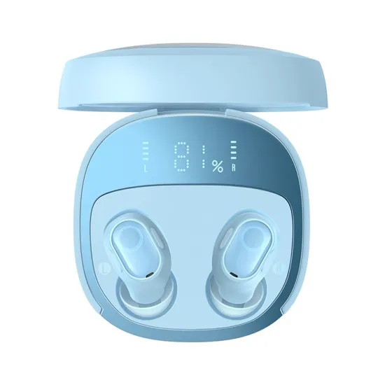Casti Bluetooth V5.3 cu Smart Display, TWS - Baseus WM02+ (NGTW370303) - Blue Casti Bluetooth V5.3 cu Smart Display, TWS - Baseus WM02+ (NGTW370303) - Blue