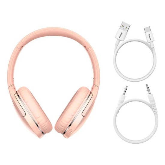 Casti Bluetooth Wireless Noise Reduction - Baseus Encok D02 Pro (NGTD010304) - Pink