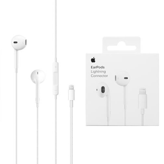 Casti cu Fir, Microfon si Mufa Lightning - Apple (MMTN2ZM/A) - White (Blister Packing)