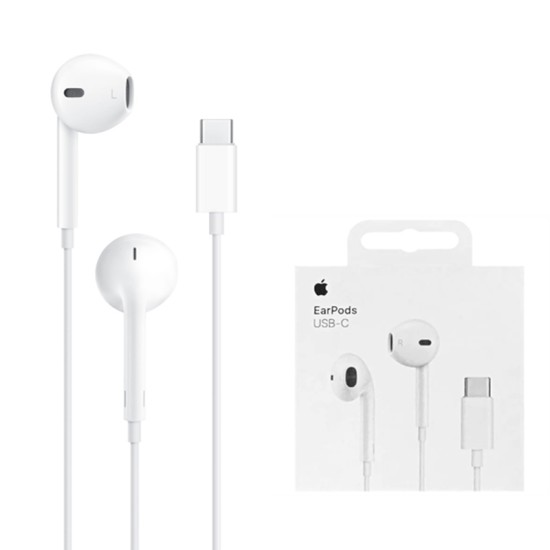 Casti cu Fir, Microfon si Mufa Type-C - Apple A3046 (MYQY3ZM/A) - White (Blister Packing)