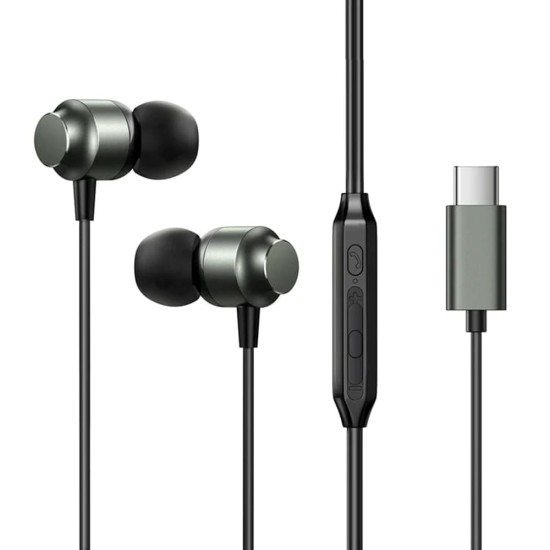 Casti cu Fir Type-C, In-Ear, 1.2m - JoyRoom (JR-EC06) - Dark Gray