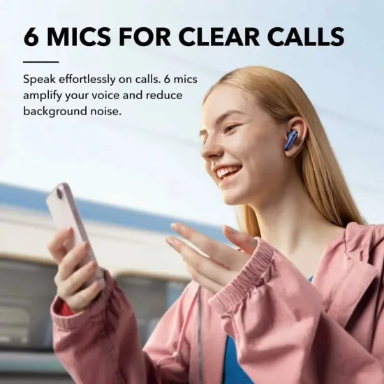 Casti Fara Fir Bluetooth 5.3, IPX4 - Anker SoundCore Liberty 4 NC (A3947G31) - Blue Casti Fara Fir Bluetooth 5.3, IPX4 - Anker SoundCore Liberty 4 NC (A3947G31) - Blue