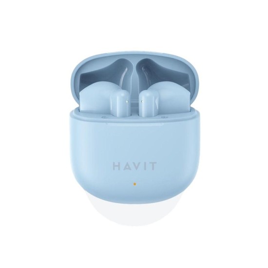 Casti fara Fir Bluetooth 5.3, TWS, USB-C, 300mAh - Havit (TW976) - Blue