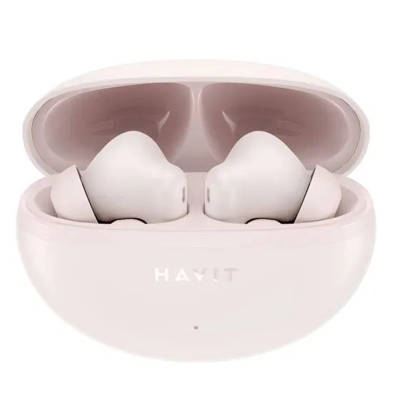 Casti fara Fir Bluetooth 5.4, TWS, ENC, Type-C, 400mAh - Havit (TW986) - Pink Casti fara Fir Bluetooth 5.4, TWS, ENC, Type-C, 400mAh - Havit (TW986) - Pink