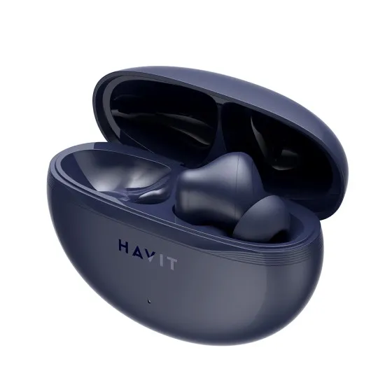 Casti fara Fir Bluetooth 5.4TWS, ENC, Type-C, 400mAh - Havit (TW986) - Blue Casti fara Fir Bluetooth 5.4TWS, ENC, Type-C, 400mAh - Havit (TW986) - Blue