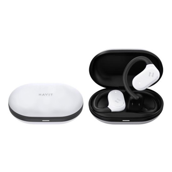 Casti fara Fir Open-Ear, Bluetooth 5.4, TWS, ENC, IPX5, Type-C, 1000mAh, Havit Life App - Havit (OWS915) - Grey