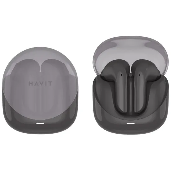 Casti fara Fir pentru Jocuri Video, Bluetooth 5.3, TWS, ENC, USB-C, 400mAh - Havit Modern Buds (TW947) - Black Casti fara Fir pentru Jocuri Video, Bluetooth 5.3, TWS, ENC, USB-C, 400mAh - Havit Modern Buds (TW947) - Black