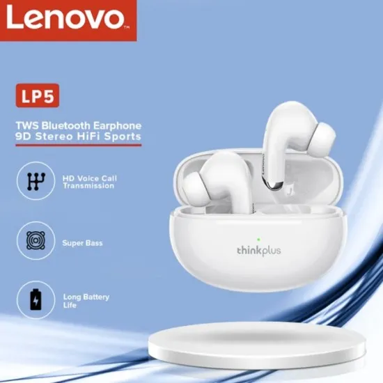 Casti fara Fir True Wireless Stereo, Bluetooth V5.3, Noise Reduction - Lenovo (LP5) - Grey Casti fara Fir True Wireless Stereo, Bluetooth V5.3, Noise Reduction - Lenovo (LP5) - Grey