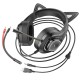 Casti Gaming Jack 3.5mm cu LED si Microfon - Hoco Cat Ears (W107)  - Black / Green