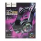 Casti Gaming Jack 3.5mm cu LED si Microfon - Hoco Cat Ears (W107)  - Black / Pink