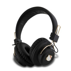 Casti On-ear, Bluetooth V5.4, 300mAh, Type-C - Hello Kitty Metal Logo (HKBH9KHLMK) - Black Casti On-ear, Bluetooth V5.4, 300mAh, Type-C - Hello Kitty Metal Logo (HKBH9KHLMK) - Black