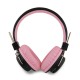 Casti On-ear, Bluetooth V5.4, 300mAh, Type-C - Hello Kitty Metal Logo (HKBH9KHLMP) - Pink