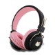 Casti On-ear, Bluetooth V5.4, 300mAh, Type-C - Hello Kitty Metal Logo (HKBH9KHLMP) - Pink