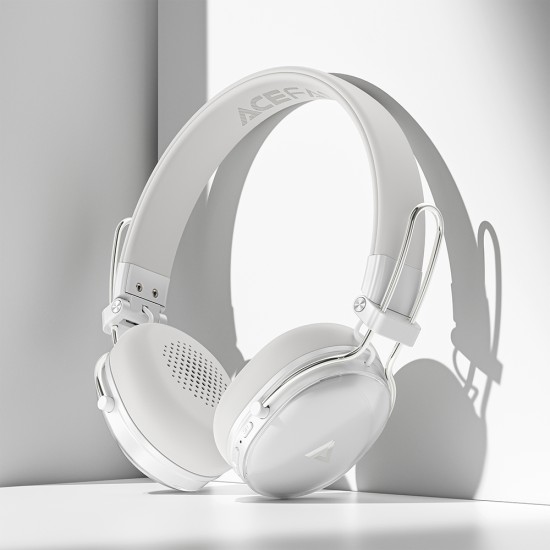 Casti Wireless Type-C, Bluetooth 5.4, IP54, Hi-Fi Sound, 500mAh - Acefast (H7) - Pearl White