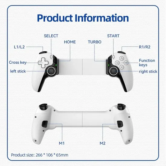 Controller fara Fir, 400mAh, Bluetooth - Techsuit (BSP-D9) - White Controller fara Fir, 400mAh, Bluetooth - Techsuit (BSP-D9) - White