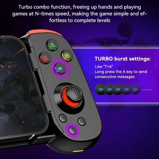 Controller fara Fir, 400mAh, Bluetooth - Techsuit (D6 DP) - Black Controller fara Fir, 400mAh, Bluetooth - Techsuit (D6 DP) - Black
