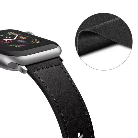 Curea barbati pentru Apple Watch 1/2/3/4/5/6/7/8/9/SE/SE 2 (38/40/41mm) - Techsuit Watchband (W033) - Black Curea barbati pentru Apple Watch 1/2/3/4/5/6/7/8/9/SE/SE 2 (38/40/41mm) - Techsuit Watchband (W033) - Black