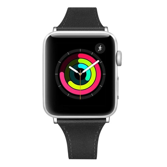 Curea dama pentru Apple Watch 1/2/3/4/5/6/7/8/9/SE/SE 2 (38/40/41mm) - Techsuit Watchband (W033) - Black