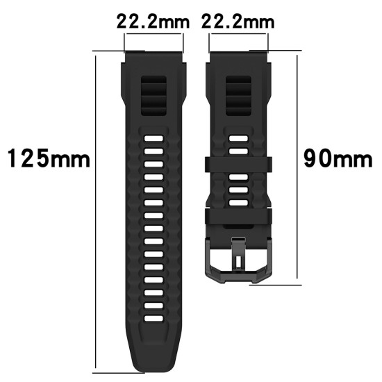 Curea pentru Amazfit T-Rex Ultra - Techsuit Watchband (W067) - Black