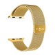 Curea pentru Apple Watch 1/2/3/4/5/6/7/8/9/10/SE/SE 2 (38/40/41/42mm) - Fixed Mesh Strap - Gold