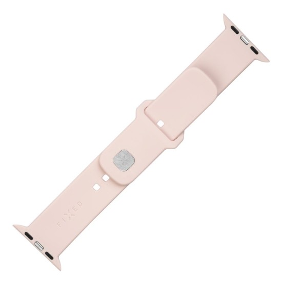 Curea pentru Apple Watch 1/2/3/4/5/6/7/8/9/10/SE/SE 2 (38/40/41/42mm) - Fixed Silicone Sporty Strap Set - Pink