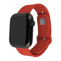 Curea pentru Apple Watch 1/2/3/4/5/6/7/8/9/10/SE/SE 2 (38/40/41/42mm) - Fixed Silicone Sporty Strap Set - Red Curea pentru Apple Watch 1/2/3/4/5/6/7/8/9/10/SE/SE 2 (38/40/41/42mm) - Fixed Silicone Sporty Strap Set - Red