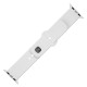 Curea pentru Apple Watch 1/2/3/4/5/6/7/8/9/10/SE/SE 2 (38/40/41/42mm) - Fixed Silicone Sporty Strap Set - White