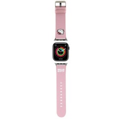Curea pentru Apple Watch 1/2/3/4/5/6/7/8/9/10/SE/SE 2 (38/40/41/42mm) - Hello Kitty Strap Leather Kitty Head (HKAWMPGKHP) - Pink Curea pentru Apple Watch 1/2/3/4/5/6/7/8/9/10/SE/SE 2 (38/40/41/42mm) - Hello Kitty Strap Leather Kitty Head (HKAWMPGKHP) - Pink
