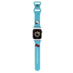 Curea pentru Apple Watch 1/2/3/4/5/6/7/8/9/10/SE/SE 2 (38/40/41/42mm) - Hello Kitty Strap Silicone Kitty Head (HKAWMSCHBLB) - Blue Curea pentru Apple Watch 1/2/3/4/5/6/7/8/9/10/SE/SE 2 (38/40/41/42mm) - Hello Kitty Strap Silicone Kitty Head (HKAWMSCHBLB) - Blue