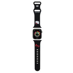 Curea pentru Apple Watch 1/2/3/4/5/6/7/8/9/10/SE/SE 2 (38/40/41/42mm) - Hello Kitty Strap Silicone Kitty Head (HKAWMSCHBLK) - Black Curea pentru Apple Watch 1/2/3/4/5/6/7/8/9/10/SE/SE 2 (38/40/41/42mm) - Hello Kitty Strap Silicone Kitty Head (HKAWMSCHBLK) - Black